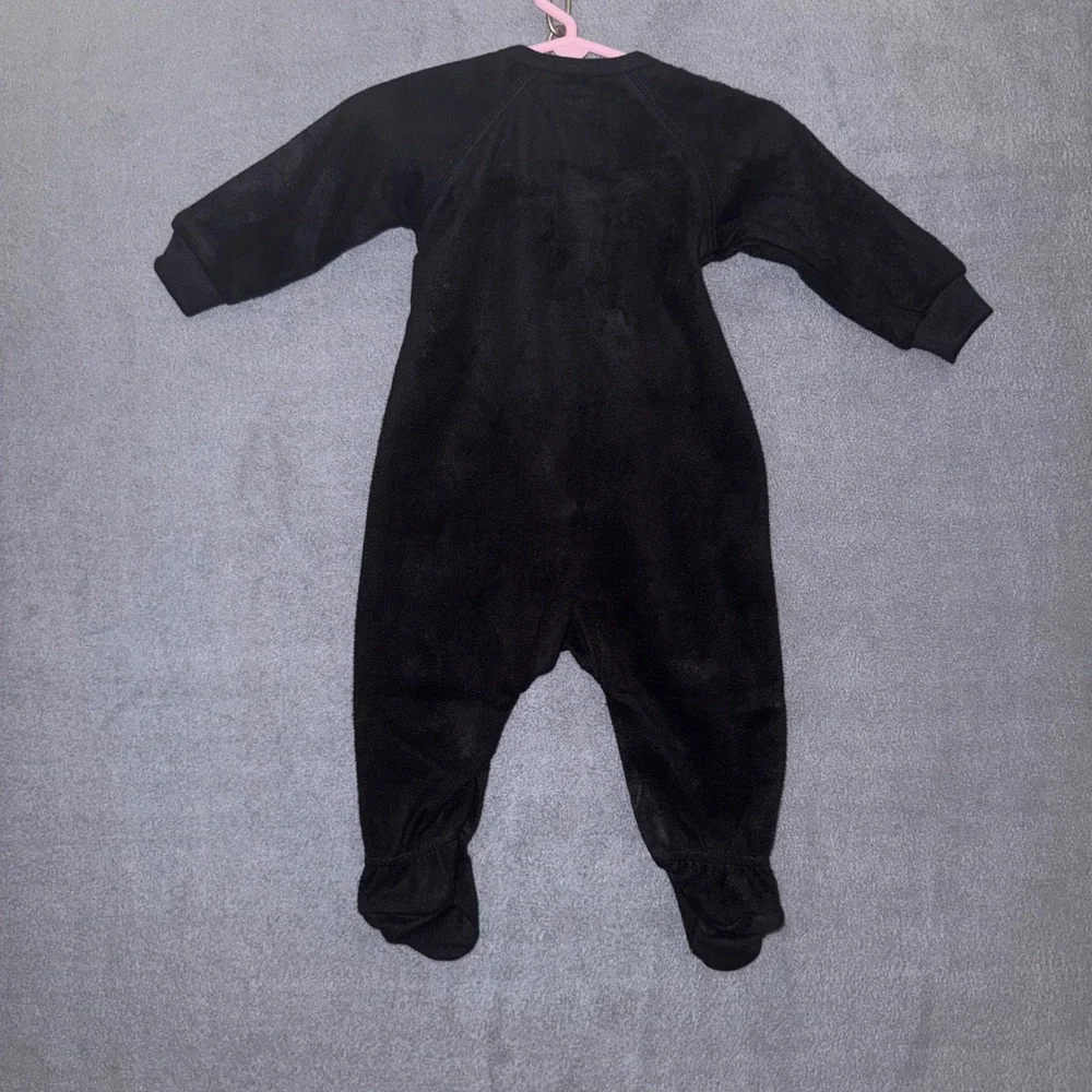 PJ Place Skeleton Glow in the Dark Fleece Sleeper Black 3-6M NWT Halloween